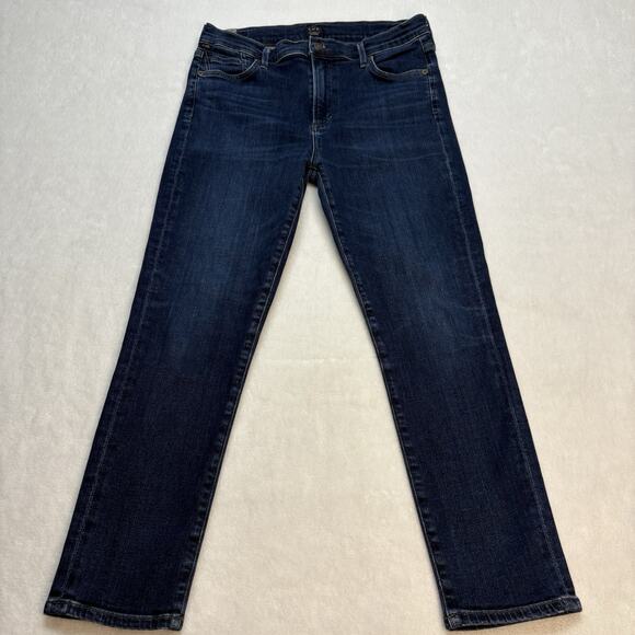 Citizens of Humanity Rocket Crop Mid Rise Skinny Blue Jeans Dark Wash Size 31 - Picture 3 of 16